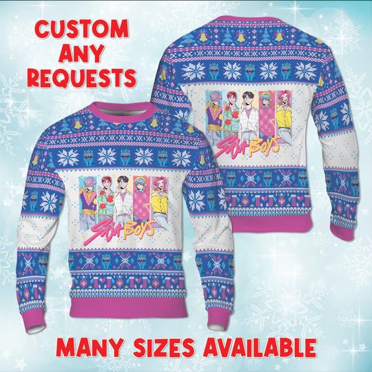 Discover KPop Jinu Ugly Christmas Sweatshirt, Mystery Romance Virtual Idol Sweater, Fictional Boy Group Gift, Kpop Idol Movie Tour Outfit