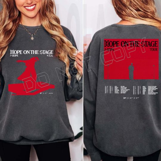 Discover Comfort Colors JHOPE Tour Hoodie Hope on the Stage World Tour sweatshirt fanmade Jung Ho-seok hoodie jhope merch army friend bangtan fan