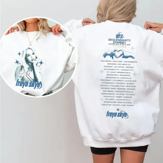 Descendants Zombies Freya Skye Tour Unisex Double Sided Sweatshirt