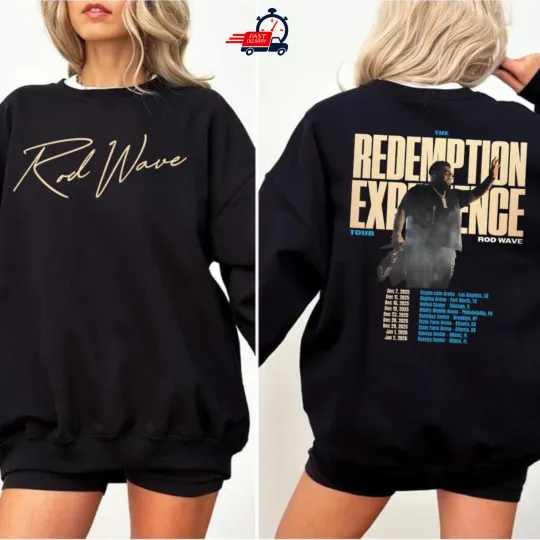 Discover Rod Wave The Redemption Experience Tour 2025 2026 Sweatshirt, Concert Fan Gift