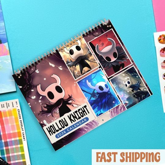 Discover Blue Bug Knight Game Calendar 2026, Fantasy Warrior Desktop Calendar, Cute Bug Knight Desk Decor, Gamer Gift, Mini Flip Calendar for Fans