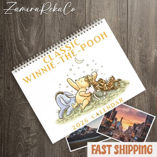 Discover Wall Calendar 2026 Winnie the Pooh Quotes, Pooh Bear Calendar, Pooh Fan Gift and Home Decor