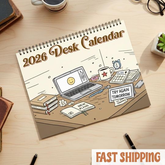 Discover Funny Desk Calendar 2026, Daily Humor Desktop Calendar, Office Joke Calendar, Sarcastic Quote Desk Decor, Gag Gift for Coworkers