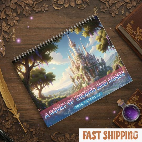 Discover 2026 Fantasy Fae Calendar, Romantic Fantasy Art Calendar, Celestial Night Court Inspired, Printable Wall Calendar