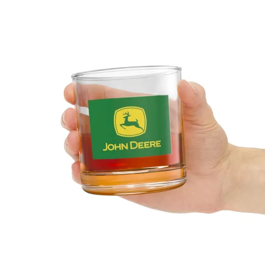 John Dee Logo Rocks Glass - Farm Tractor Whiskey Tumbler