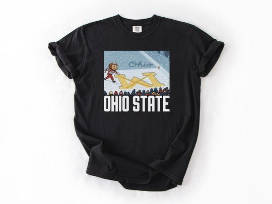 Discover Ohio State Brutus Script Ohio Crossing Out M T Shirt | Buckeyes Football | OSU | Christmas Gift | Stocking Stuffer