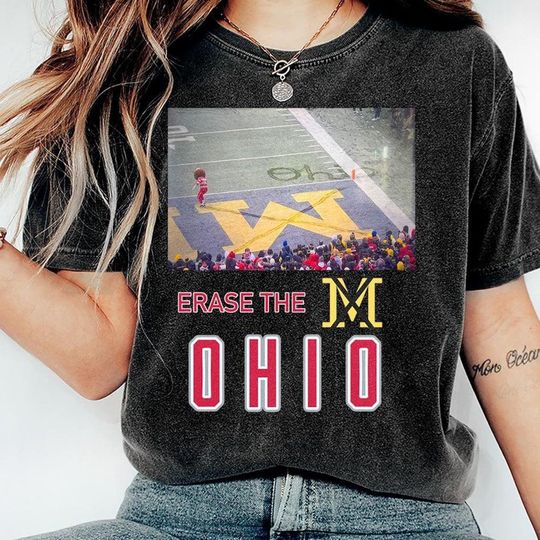 Discover Ohio Retro Brutus Snow T-Shirt, Brutus Michigan X End Zone Tee, OSU Football Fan Gift, Trendy Sports Shirt