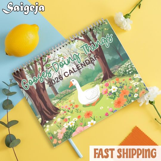 Discover Funny Gooses Doing Things Calendar 2026, Goose Meme Calendar, Gooses Lovers Gift, Friends and Office Decor