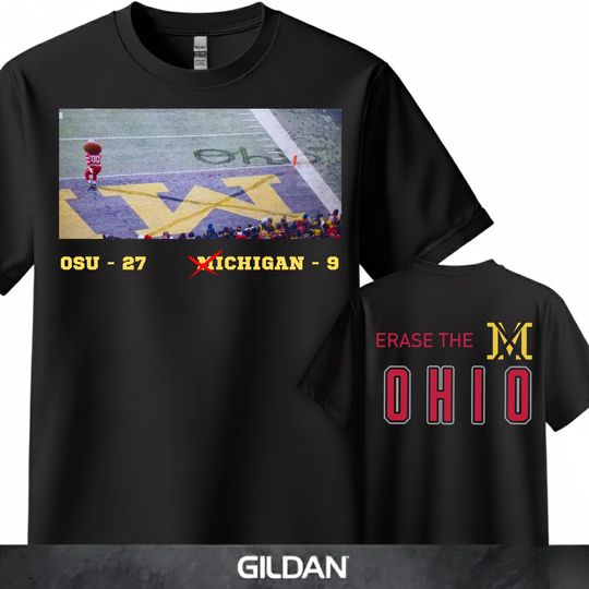 Brutus Ohio State Snow Fan Football T-Shirt - Double Sided Ohio State Rivalry Game Day Shirt