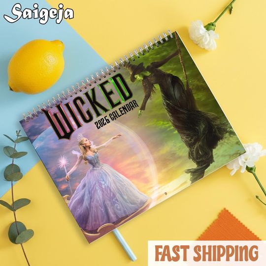 Discover Wicked 2026 Calendar, For Good Wicked Wall Calendar, Magical Wall Decor, Gift for Musical Lovers, Wicked Merch, Defying Gravity Calendar