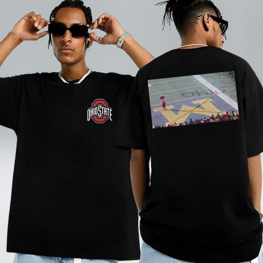 Discover Brutus Buckeye Ohio Snow Double Sided Unisex T-Shirt Ohio State vs Michigan Rivalry Football Tee