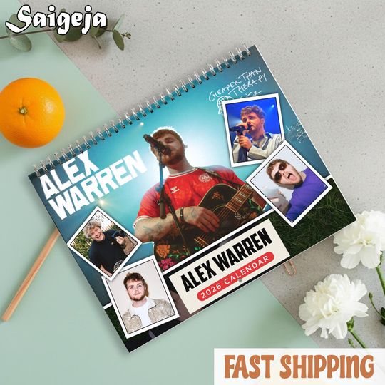 Indie Folk Musician Calendar 2026, Singer Concert Fan Gift, Music Themed Wall Art, 12 Month Planner for Him/Her, FANan Singer Gift