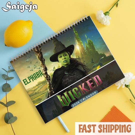 Discover Wicked 2026 Calendar, For Good Wicked Wall Calendar, Magical Wall Decor, Gift for Musical Lovers, Wicked Merch, Defying Gravity Calendar