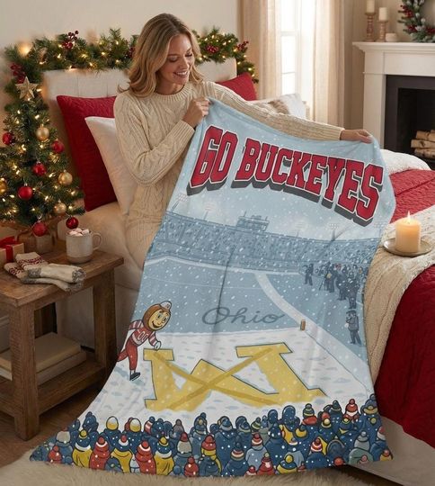 Discover Ohio State Buckeyes Blanket, Ohio Funny, OSU Football Fan Gift, Cozy Game Day Blanket, College Sports Merch, Go Buckeyes Throw
