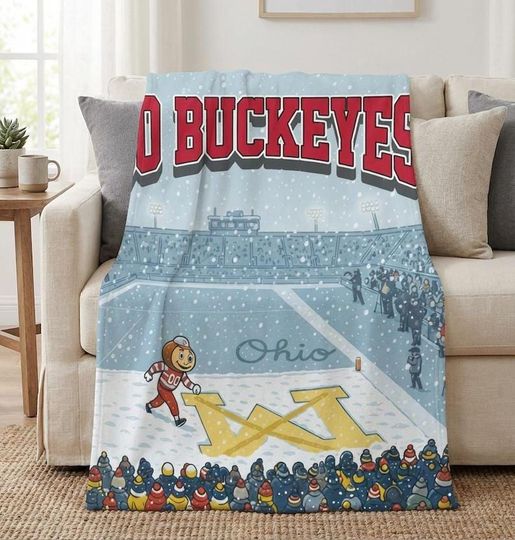Discover Oh-io State Buckeyes Blanket, Oh-io Funny, OSU Football Fan Gift, Cozy Game Day Blanket, College Sports Merch, Go Buckeyes Throw