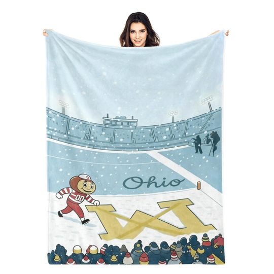 Discover Ohio State Buckeyes Blanket, Funny OSU Theme, OSU Football Fan Gift, Cozy Game Day Blanket, College Sports Merch, Go Buckeyes Throw