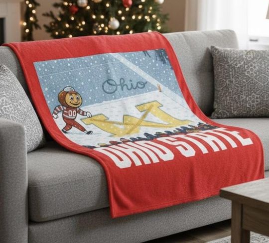Discover Ohio State Buckeyes Blanket, Ohio Funny, OSU Football Fan Gift, Cozy Game Day Blanket, College Sports Merch, Go Buckeyes Throw