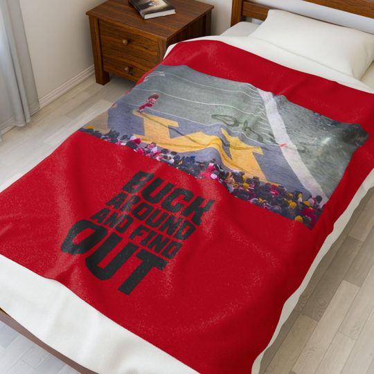 Discover X The M Rivalry Blanket - 50" x 60" | Red & Gray Blanket | Fan Gear Blanket