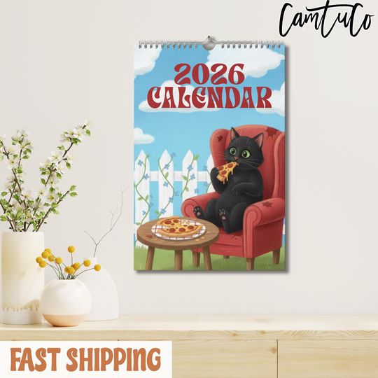 Discover Funny Cat 2026 Calendar, A Year of Cat, Funny Cat, Home Decor, Gift for Cat Lovers, Home And Office Decore