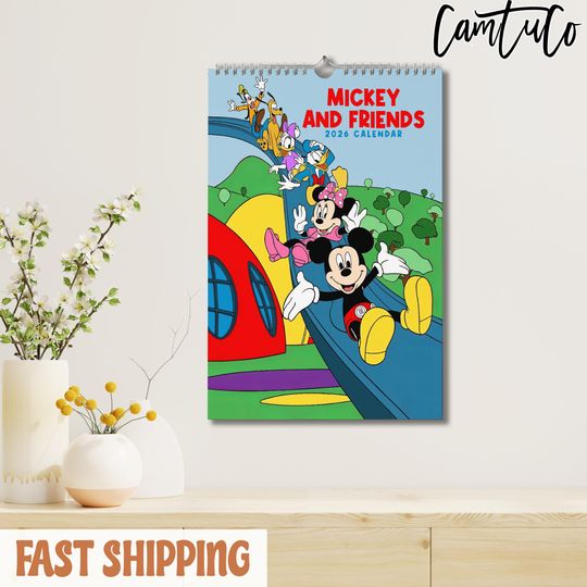 Discover Micke And Friends Wall Calendar, Magic Kingdom Calendar 2026, Classic Micke Calendar, Vintage Micke Calendar, Fan Gift