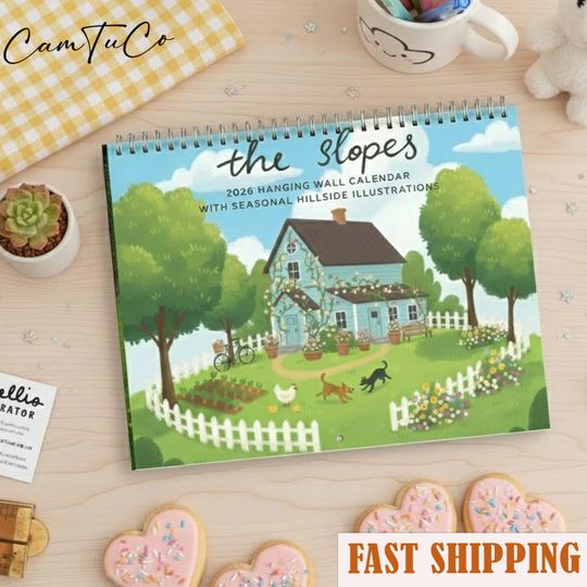 Discover The Slopes 2026 Calendar, Landscape Monthly Wall Calendar, The Countryside Calendar , Holiday Gift