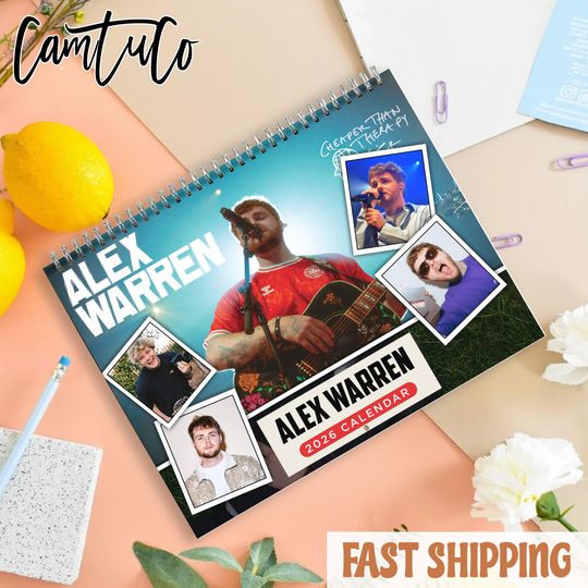 Discover Alex Warren 2026 Calendar, Music Artist Wall Calendar, Singer Photo Calendar, Fan Gift Music Lover Decor 2026