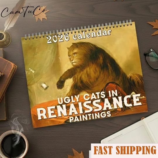 Discover Ugly Cat Calendar, Cat 2026 Calendar, Funny Wall Calendar, Ugly Cat Meme Calendar, Cat Lovers Gift