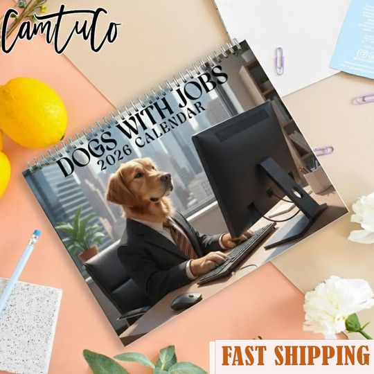 Discover Dog Calendar 2026, Funny Dog With Job Wall Calendar, Cute Ugly Pet Humor Calendar, Gift for Dog Lovers, Animal Lover Decor