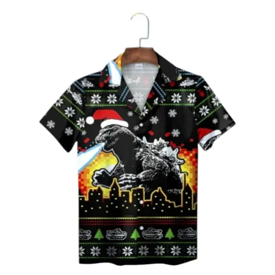 Discover god zilla Black Satan Ugly Hawaiian Shirt