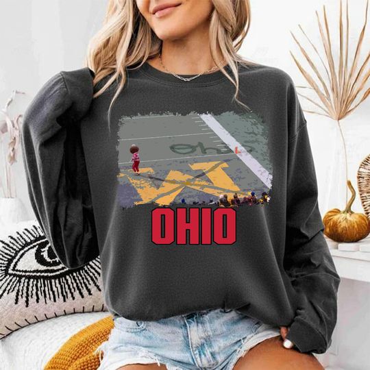 Discover Brutus Ohio State Snow Fan Football Comfort T-Shirt, Erase The M Ohio State Rivalry, Funny Brutus vs Michigan Game Day Shirt