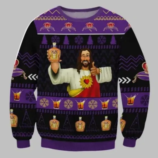 Discover Crown Royal Jesus Like Ugly Christmas Sweater