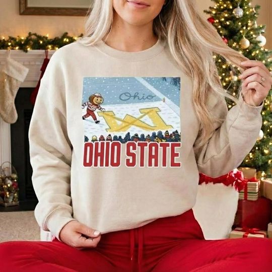Discover Ohio State Snow Fan Football Shirt, Unisex Sweatshirt, Game Day Football Tee, Vintage Sports Fan Gift 2025
