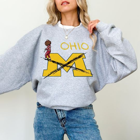 Discover Brutus Ohio State Snow Fan Football Unisex Shirt, Erase The M Ohio State Rivalry, Funny Brutus vs Michigan Game Day Sweatshirt