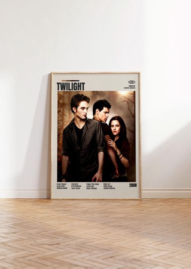 Twilight Minimalist Movie Poster Vintage Retro Art Print Vertical Poster