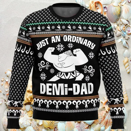 Discover Demi Dad Moana Ugly Christmas Sweater