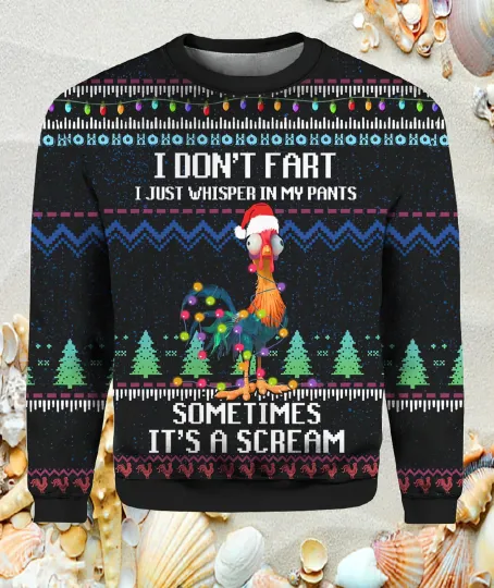 ItS Scream Chicken Ugly Christmas Sweater