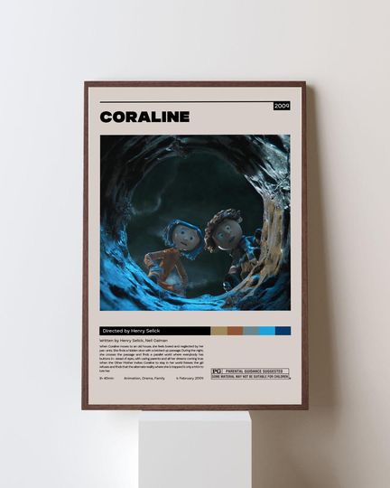 Coraline Fan Art Poster Gothic Fantasy Movie Vertical Poster