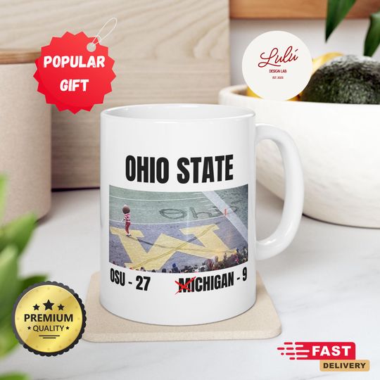 Discover Brutus Ohio State Snow Fan Football Mug, Brutus vs Michigan Game Day Mug Funny Buckeyee OI Snow Mug, Ohio State Rivalry, Gift for Fans