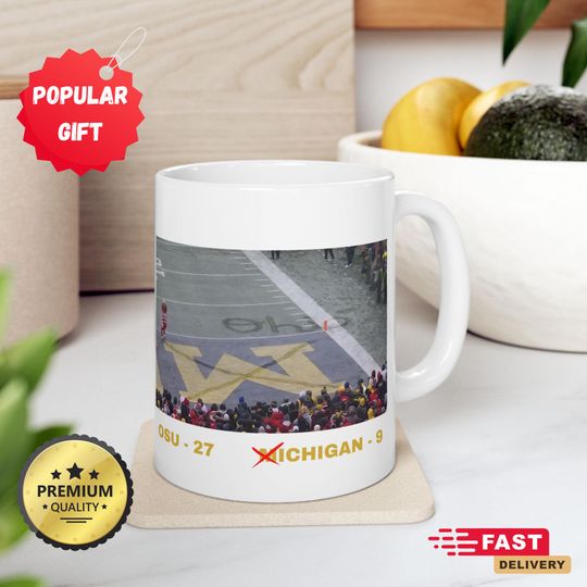 Discover Brutus Ohio State Snow Fan Football Mug, Ohio State Rivalry, Funny Buckeyee OI Snow Mug, Brutus vs Michigan Game Day Mug, Gift for Fans