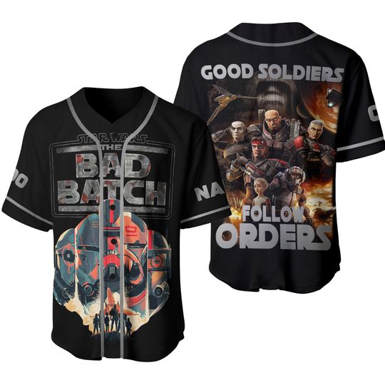 Custom Star Wars Galaxy Baseball Jersey, Disneyland Star Wars Jersey Shirt, Bad Batch Disneyland Jersey Shirt, Disney Star Wars Jersey