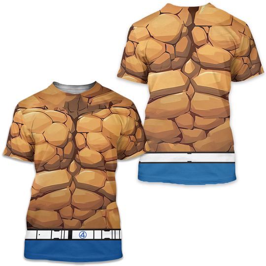 Ben Grimm The Fantastic Four First Steps 3D Shirt, The Thing Fantastic 4 First Steps Shirt, Avengers Costume, Super Hero Cosplay Tee