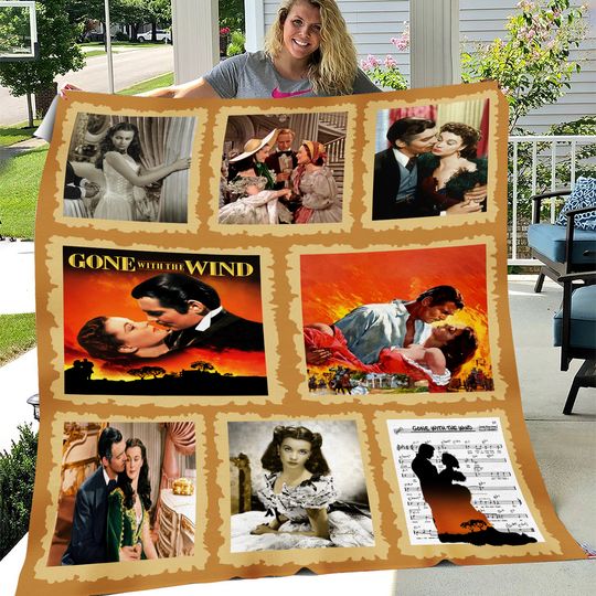 Gone With The Wind, O'Hara Butler Blanket, Vintage Movie Quilt Blanket