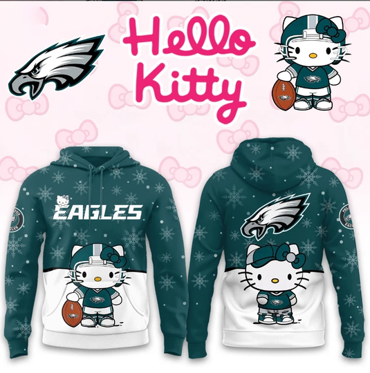Eagles x Hello Kitty Christmas Hoodie 3D Gift For Christmas