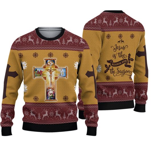 Jesus Christmas Ugly Christmas Sweater, For Men & Women, Gifts For Christians