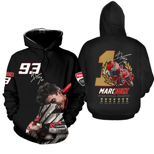 Marc Marquez 2025 World Champion 3D Hoodie Unisex Fan Gift S-5XL