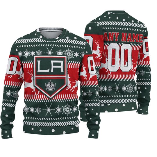 Personalized Los Angeles Kings Ugly Christmas Sweater, Best Xmas Gift for Fans