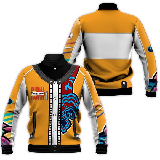 Rumi Kids and Youth Baseball Jacket, Rumi Adult Baseball Jacket, Kpop Demon Hunter Cosplay, Huntrix Rumi Shirt, Huntrix Fan Gifts