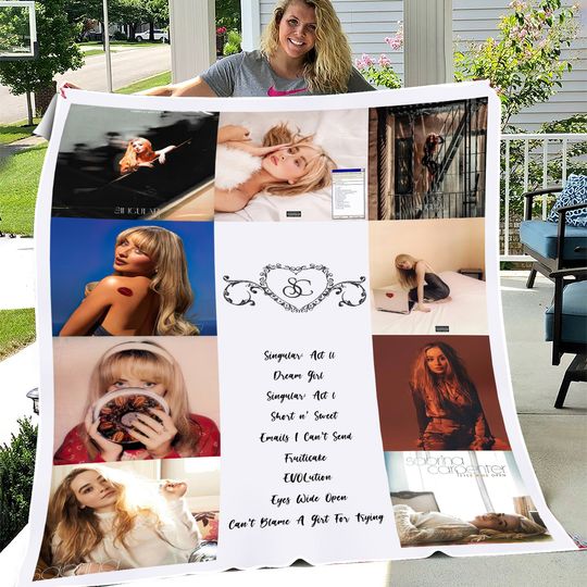 Sabrina Carpenter Album Covers Blanket, SC Carpenters Blanket, Gift for Her, Birthday Christmas Gift, Sabrina Carpenter Merch Fans Gift