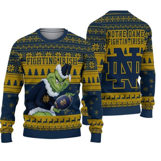 Ncaa No*tre Dame Fighting Irish funny character Christmas Ugly Sweater