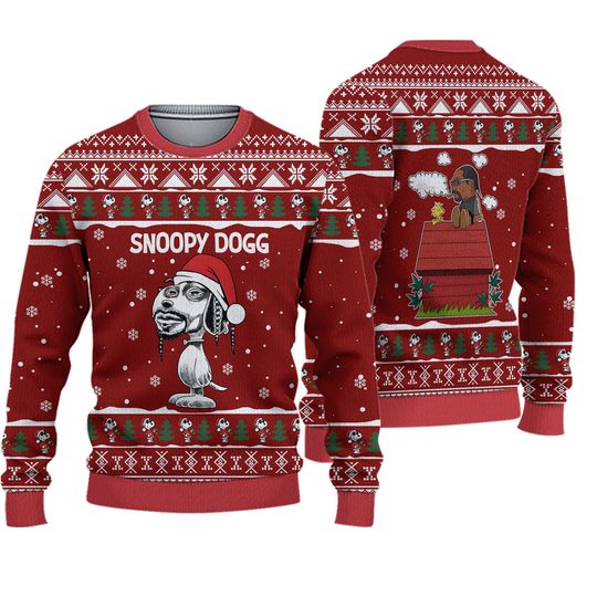 Snoop Dogg Snoopyy Dog Be Merry Christmas Ugly Sweater